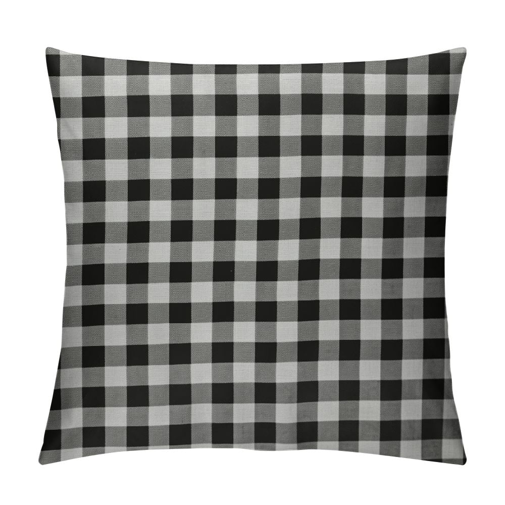 COMIO Pack of Farmhouse Decorative Gingham Throw Pillow Covers Classic