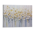 thumbnail image 1 of COMIO Paintings - Contemporary Abstract Art Oil Painting On Canvas Texture 3D White Flower painting Handmade Artwork Picture Canvas Wall Art Modern Home Decor living room Ready to Hang 20x16 Inch, 1 of 3