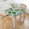 thumbnail image 1 of COMIO Palm Leaf Decorative Palm Tree Tablecloths Square Table Cover White, 1 of 7