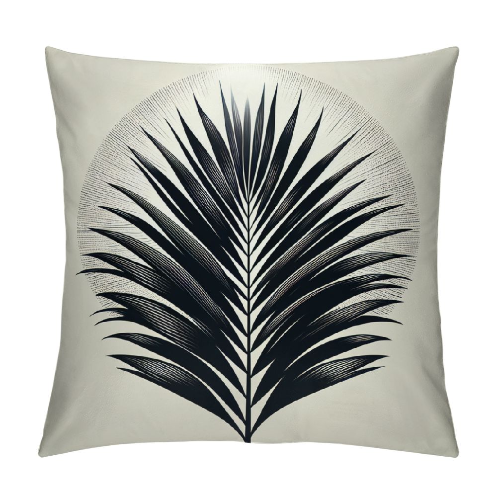 Silver Floral Pillow Covers Set Of 4 - 18x18 Inch, Boho Leaf Design, Linen Fabric For Couch & Decor