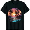 thumbnail image 1 of COMIO Palm Tree Sunset - Men's Short Sleeve Graphic T-Shirt, 1 of 3