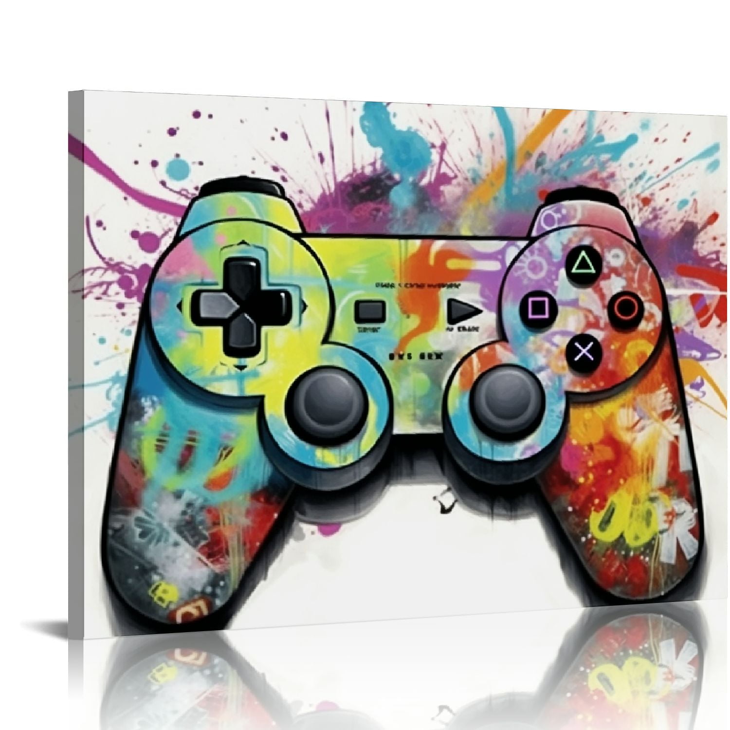 COMIO Panel Video Game Canvas Wall Art Colorful Graffiti Gaming Themed