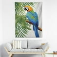 thumbnail image 1 of COMIO Parrot Tapestry, Big Parrot Sitting on Coconut Tree Talkative Character of Exotic Design, Fabric Wall Hanging Decor for Bedroom Living Room Dorm, 30x40 Inch, White Brown Green, 1 of 7