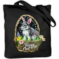 thumbnail image 1 of COMIO Party Supplies Happy Wolf Easter Bunny Basket Eggs Wolves Women's Shopping Bag Large Capacity Shoulder Bag 14.1x15.7in, 1 of 6