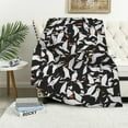 thumbnail image 1 of COMIO Penguin Blanket Soft Throw Blanket Cozy Fuzzy Warm Flannel Plush Throw Blankets for Couch Bed Sofa All Season Gift, 1 of 6