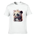 thumbnail image 1 of COMIO Perfect Panda Bear Graphic Tees Funny Men's Short Sleeve T-Shirt White, 1 of 3