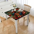 thumbnail image 1 of COMIO Picnic Dining Kitchen Farmhouse Square Tablecloth Parrot Cute Bird Tropical Exotic Summer Palm Leaves Hibiscus Hawaii Decorative White, 1 of 7