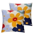 thumbnail image 1 of YANMS Pillow Cases Queen Size Set of 2 Orange Flower Pillow Covers Envelope Closure Floral Botanical Pillow Luxury Soft Comfy (2 Pack), 1 of 6