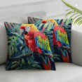 thumbnail image 1 of COMIO Pillow Cases Standard Size,Throw Pillow Cover,Bird Parrot Tropical Flower,2-Pc White, 1 of 6