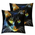 thumbnail image 1 of COMIO Pillow Cover Cat Black Throw Pillow Case Home Decor for Sofa Livingroom Couch Bed Decorative Gift 2Pcs, 1 of 6