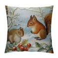 thumbnail image 1 of COMIO  Pillow Cover Throw Pillow Case Christmas Decorations Winter Squirrel Bird Home Decor for Sofa Livingroom Couch, 1 of 5