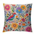 thumbnail image 1 of QZHH  Pillow Covers Rustic Farmhouse Decor Mexican Floral Pillowcases  Ethnic Art Birds and Paisley Flowers Throw Pillow Case Cushion Cover for Sofa Couch Bedroom, 1 of 5