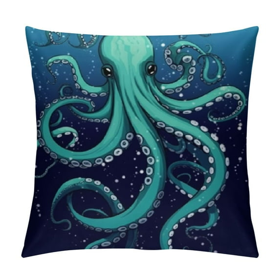 COMIO Pillow Covers Underwater Octopus Tentacles Throw Pillow Covers Decorative Pillow Covers for Couch Bed Chair Outdoor