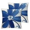 thumbnail image 1 of COMIO Pillowcase 2-Pack Short Plush Pillow Cover (Universal 1) Abstract Flower Painting White, 1 of 6