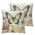 thumbnail image 1 of COMIO Pillowcase 2-Piece Set Short Plush Pillow Cover (Universal 1) Marche aux Butterfly White, 1 of 6