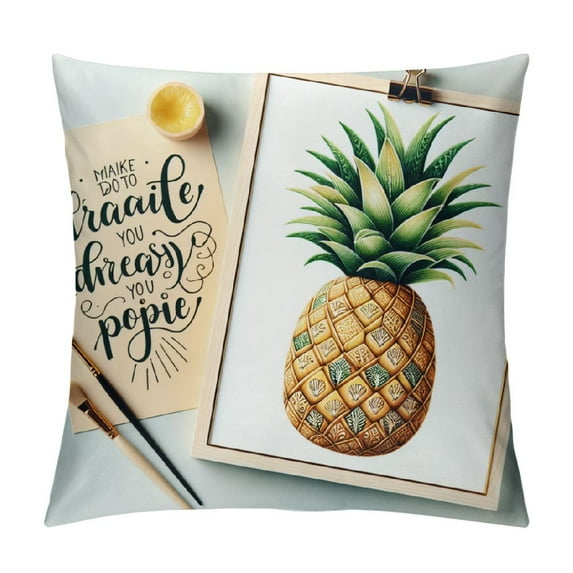 COMIO Pineapple Pillow Covers,Pineapple Decor,Inspirational Gifts for Women Teenage Girls,Pineapple Decor for Home,Pineapple Gifts for Women,Be a Pineapple Pillow Cases