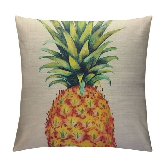 COMIO  Pineapple Watercolor Throw Pillow Case Beautiful Colorful Art Sketch of Exotic Tropical Summer Fruit Pillow Cushion Covers Home Sofa Decorative