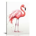 thumbnail image 1 of COMIO Pink Flamingo Posters Canvas Wall Art Canvas Painting Watercolour Prints Room Decor Poster Prints Cute Pet Illustration Poster, 1 of 5