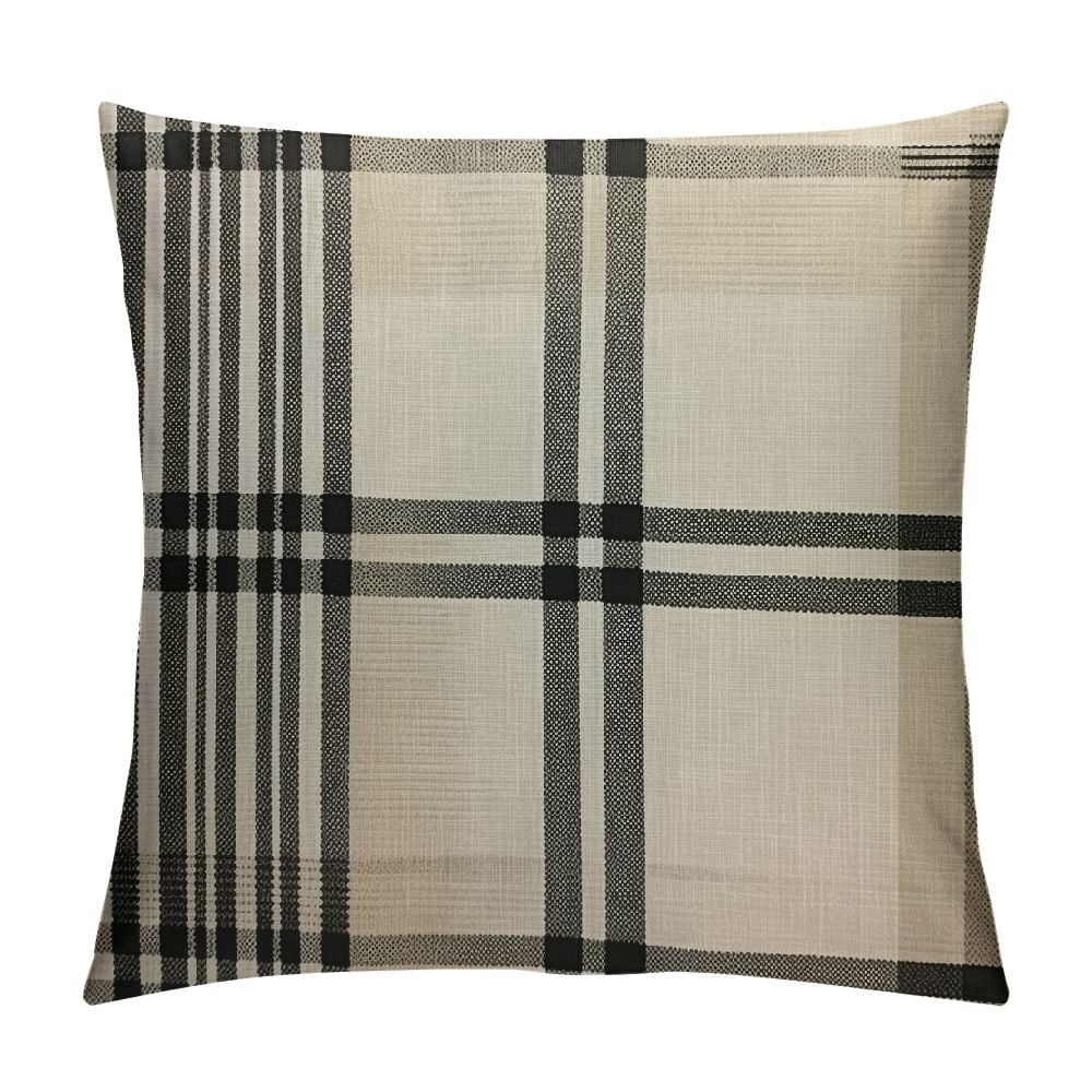 COMIO Plaid Check Throw Pillow Cover,Traditional Checkered Gingham in