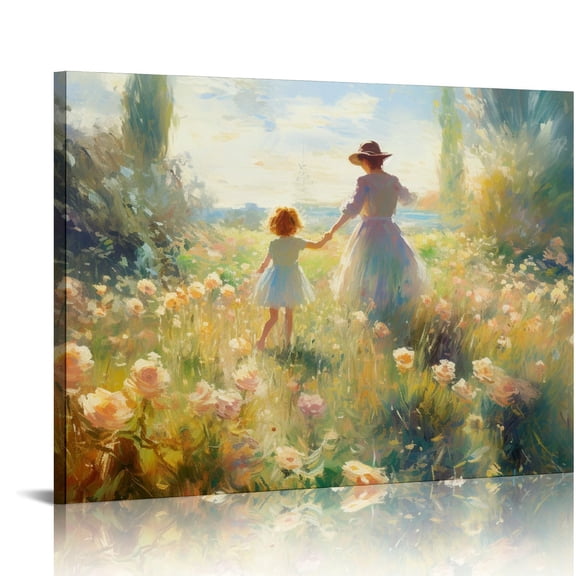 COMIO The Poppy Field Near Argenteuil Giclee Canvas Prints Wall Art of Claude Monet Famous Floral Oil Paintings Reproduction Classic Flowers Landscape Pictures Artwork for Bedroom Home Decorations