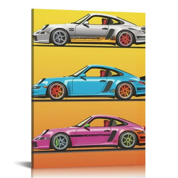 COMIO Porschey Sports Car Poster Canvas Wall Art Prints for Wall Decor Room Decor Bedroom Decor Gifts Posters