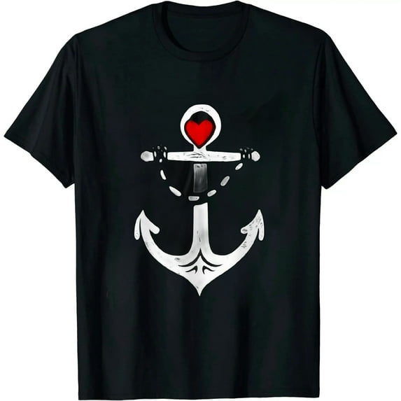 COMIO Preppy Nautical Anchor Gifts for Sailors Boaters & Yachting T-Shirt
