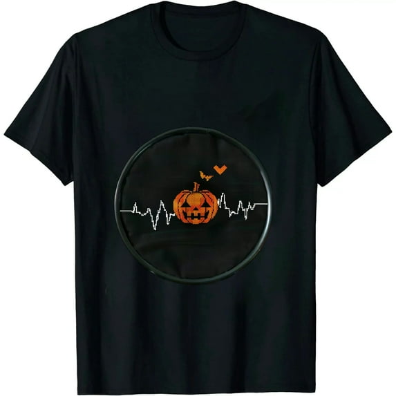COMIO Pumpkin Heartbeat Halloween T-Shirt
