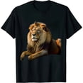 thumbnail image 1 of COMIO QCIV Lion T Shirts for Men Animal Shirt Lightning Lions Mens Short Sleeve, 1 of 3