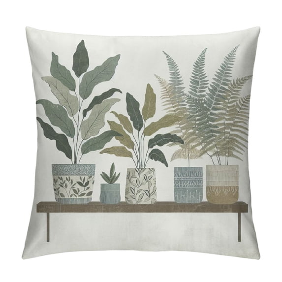 COMIO Quote Cactus Succulent Plants Potted Plants Throw Pillow Cover Cushion Case Home Office Decorative Rectangle White