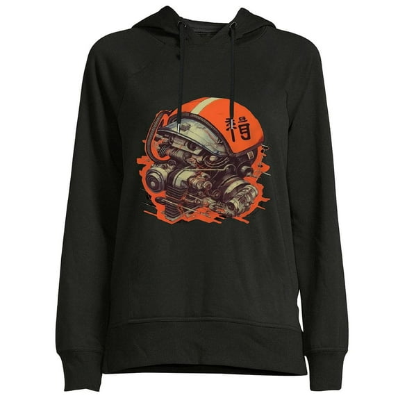 COMIO R-Head Video Games Japanese Retro Robot Sci-Fi Pullover Hoodie
