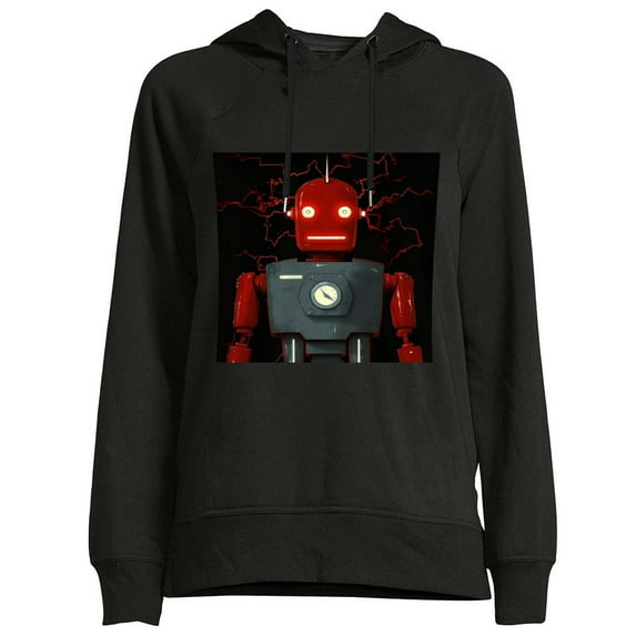 COMIO R Is For Robot - Retro Vintage Toy Robot Pullover Hoodie