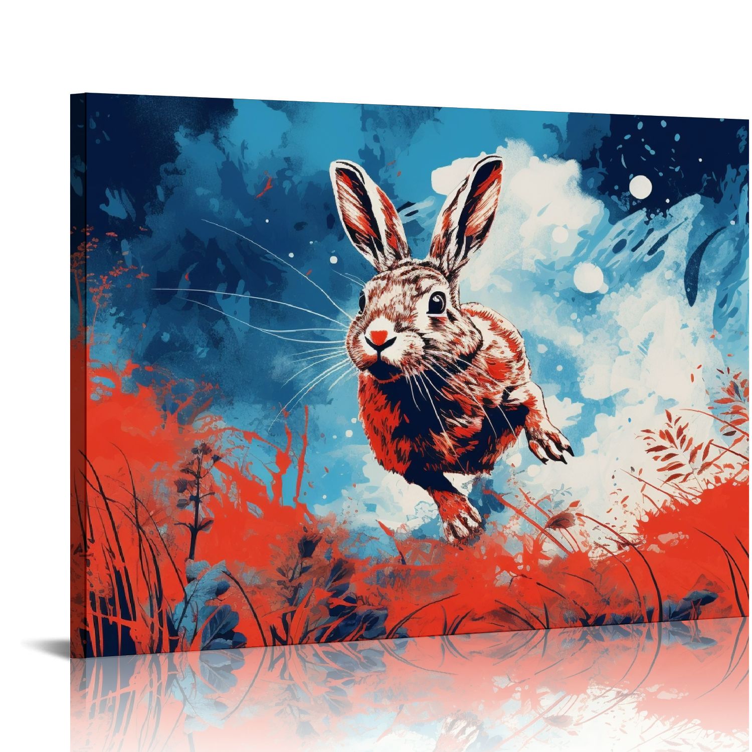 Timfoil Rabbitears Funny QZHH Rabbit Poster Funny Rabbit Decor Bathroom Decor Bathroom Art ...