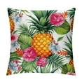 thumbnail image 1 of COMIO  Rectangle Throw Pillow Cover Pineapples with Tropical Palm Leaves and Flowers,Contemporary Decorative Cushion Sofa Bedroom Car Home Pillowcases, 1 of 5