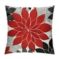 thumbnail image 1 of QZHH  Red and Black Gray Pillow Cover White Grey Modern Dahlia Floral Throw Pillows Covers 2 Pcs Farmhouse Outdoor Pillow Case Decorative Cushion Cover for Home Couch Bed Sofa Decor, 1 of 5