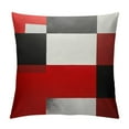 thumbnail image 1 of COMIO  Red Black and Grey Throw Pillow Covers Geometric Modern Abstract Painting Decorative Pillow Cases Home Decor Standard Square 18x18 Inches Pillowcases, 1 of 5