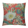 thumbnail image 1 of COMIO Red and Green Flowers Chinoiserie Pillow Covers Flowers Throw Pillowcase Decorative Spring Cushion Cover for Patio Sofa Bedroom Indoor Outdoor Party, 1 of 5
