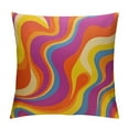 thumbnail image 1 of COMIO Retro 70s Pink and Orange Purple Swirls Throw Pillow Covers Cozy Aesthetic Throw Pillowcase Home Decorative Living Room Cushion Cover College Trendy Funky Dormitory for Bed Couch Sofa, 1 of 5