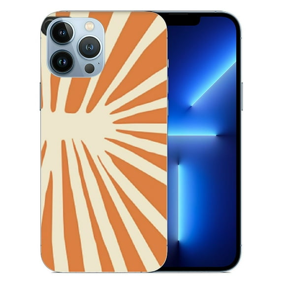 COMIO Retro 70s Sun Rays Case Compatible with iPhone 14 Pro, Vintage Boho Sun Case for Girls Boys Men and Women, Trendy Phone Case Cover for iPhone 14 Pro