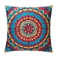 thumbnail image 1 of COMIO  Retro Floral Mandala Bohemian Bohemian Pillow Cases  Soft Throw Pillow Covers Couch Square Pillow Case Boho Style Decorative Cushion Cover Set of, 1 of 5