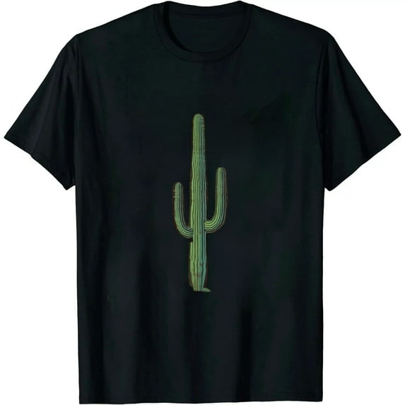 COMIO Retro Saguaro Sunset Funny Cactus Opuntia Cactaceae Lovers T-Shirt