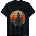 thumbnail image 1 of COMIO Retro Shark Fin Week 2024 Shark Lover Ocean Wildlife Summer T-Shirt, 1 of 3
