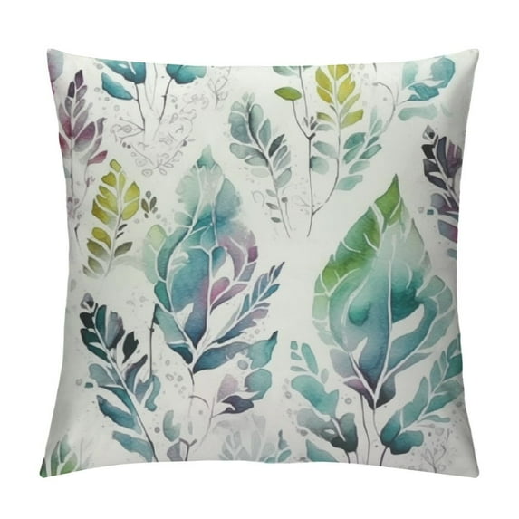 COMIO Retro Traditional Watercolor Indian Tribal Ethnic Feathers Throw Pillow Cover,Gifts for Women Girls,Bohemian Home Bedroom Living Room Decor