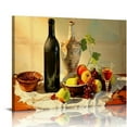 thumbnail image 1 of COMIO Retro Wine Pictures for Kitchen, Vibrant Fruits Wall Art for Dining Room, Canvas Prints Oil Painting Reproduction of Vintage for Living Room Bedroom Home Decorations, 1 of 4