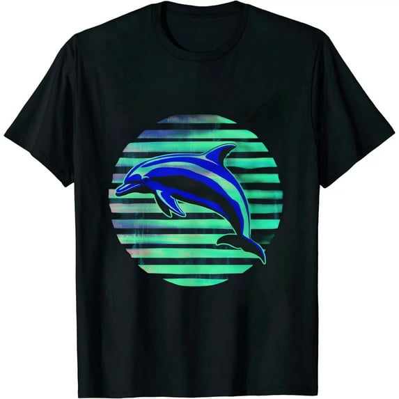 COMIO Retro dolphin silhouette T-Shirt