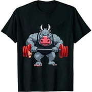 COMIO  Rhinoceros Powerlifting Rhino T-Shirt