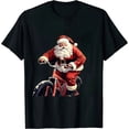 thumbnail image 1 of COMIO Riding Bicycle Cycling Cyclist Christmas Pajama T-Shirt, 1 of 3