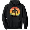 thumbnail image 1 of COMIO Robot Retro Sunset Robotics Engineer Pullover Hoodie, 1 of 3