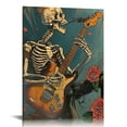 thumbnail image 1 of COMIO  Rock Skull Poster, Skull Guitarist Wall Art, Easter Wall Music Decoration, Gothic Decor Canvas Print, Living Room, Bedroom, Bar, Music Studio, Party Wall Decor, 1 of 4
