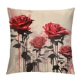 thumbnail image 1 of COMIO Romantic Flower Satin Pillowcase for Hair and Skin, Pillowcase with Envelope Closure, Queen Size Abstract Flower Pillow Cover for Sofa Bedroom New Year Valentines Decor, 1 of 5