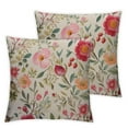 thumbnail image 1 of COMIO  Romantic Flowers Pillow Cover Vintage Hand Drawn Floral Background Farmhouse Decorative Throw Pillow Cover for Sofa Couch Home Decoration 2pc, 1 of 6